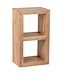 Wohnling stand plank MUMBAI massief hout acacia 88 cm hoog 2 planken design houten plank natuurproduct bijzettafel landhuisstijl