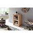 Wohnling stand plank MUMBAI massief hout acacia 88 cm hoog 2 planken design houten plank natuurproduct bijzettafel landhuisstijl