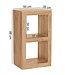 Wohnling stand plank MUMBAI massief hout acacia 88 cm hoog 2 planken design houten plank natuurproduct bijzettafel landhuisstijl
