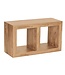 Wohnling stand plank MUMBAI massief hout acacia 88 cm hoog 2 planken design houten plank natuurproduct bijzettafel landhuisstijl
