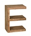 Wohnling bijzettafel MUMBAI massief houten acacia E Cube 60 cm hoge salontafel design bruine salontafel in landelijke stijl