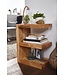 Wohnling bijzettafel MUMBAI massief houten acacia E Cube 60 cm hoge salontafel design bruine salontafel in landelijke stijl