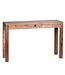 Wohnling Wandtafel Massief houten acacia console met 1 lade bureau 120 x 40 cm landelijke stijl dressoir