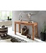 Wohnling Wandtafel Massief houten acacia console met 1 lade bureau 120 x 40 cm landelijke stijl dressoir
