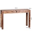Wohnling Wandtafel Massief houten acacia console met 1 lade bureau 120 x 40 cm landelijke stijl dressoir