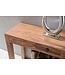 Wohnling Wandtafel Massief houten acacia console met 1 lade bureau 120 x 40 cm landelijke stijl dressoir