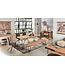 Wohnling Wandtafel Massief houten acacia console met 1 lade bureau 120 x 40 cm landelijke stijl dressoir