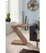 Wohnling bijzettafel MUMBAI massief houten acacia Z Cube 60cm hoge salontafel design bruine salontafel in landelijke stijl