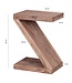 Wohnling bijzettafel MUMBAI massief houten acacia Z Cube 60cm hoge salontafel design bruine salontafel in landelijke stijl