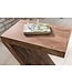 Wohnling bijzettafel MUMBAI massief houten acacia Z Cube 60cm hoge salontafel design bruine salontafel in landelijke stijl