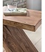 Wohnling bijzettafel MUMBAI massief houten acacia Z Cube 60cm hoge salontafel design bruine salontafel in landelijke stijl