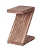 Wohnling bijzettafel MUMBAI massief houten acacia Z Cube 60cm hoge salontafel design bruine salontafel in landelijke stijl