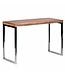 Wohnling consoletafel GUNA massief houten acacia console met metalen poten bureau 120 x 45 cm landelijke dressoir
