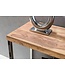 Wohnling consoletafel GUNA massief houten acacia console met metalen poten bureau 120 x 45 cm landelijke dressoir