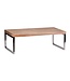 Wohnling massief houten salontafel Acacia 120 cm brede eettafel ontwerp donkerbruin landelijke stijl tafel