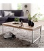 Wohnling massief houten salontafel Acacia 120 cm brede eettafel ontwerp donkerbruin landelijke stijl tafel