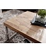 Wohnling massief houten salontafel Acacia 120 cm brede eettafel ontwerp donkerbruin landelijke stijl tafel