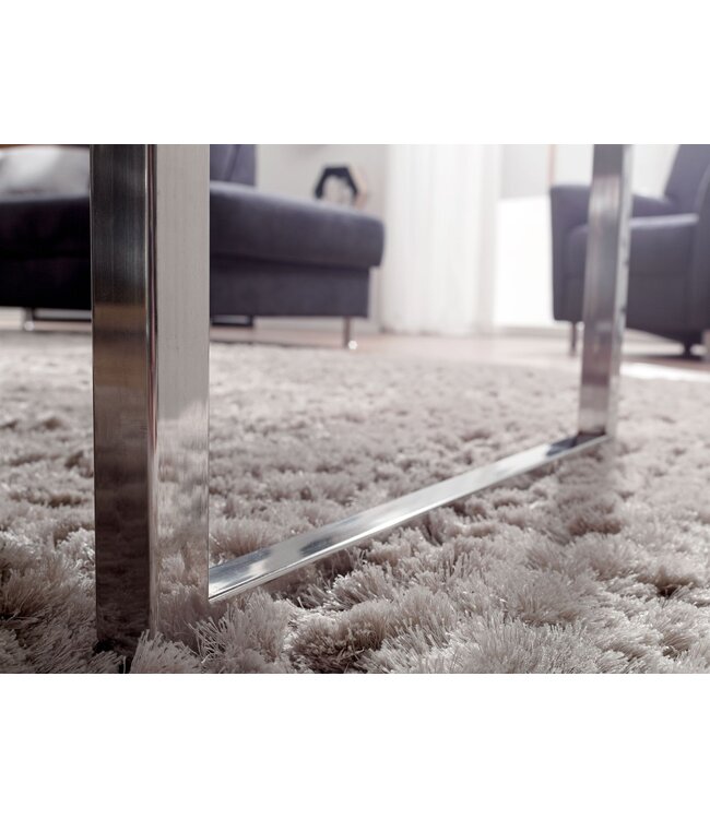 Wohnling massief houten salontafel Acacia 120 cm brede eettafel ontwerp donkerbruin landelijke stijl tafel
