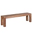 Wohnling eetkamerbank MUMBAI massief hout acacia 160 x 45 x 35 cm houten bank natuurproduct Keukenbank in landhuisstijl