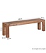 Wohnling eetkamerbank MUMBAI massief hout acacia 160 x 45 x 35 cm houten bank natuurproduct Keukenbank in landhuisstijl