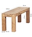 Wohnling eetkamerbank MUMBAI massief hout acacia 120 x 45 x 35 cm houten bank natuurproduct Keukenbank in landhuisstijl