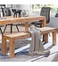 Wohnling zitbank Massief houten Acacia 180 x 45 x 35 cm houten bank natuurlijk product keuken bank in landelijke stijl