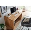 Wohnling BOHA massief houten acacia-computertafel 140 cm breed echt houten design archief kantoor tafel landelijke stijl