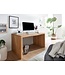 Wohnling Massief houten acacia computertafel 160 cm breed echt hout design archief kantoor tafel landelijke stijl