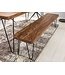Wohnling eetkamerbank BAGLI massief hout Sheesham 120 x 45 x 40 cm houten bank natuurproduct Keukenbank in landhuisstijl
