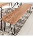 Wohnling eetkamerbank BAGLI massief hout acacia 120 x 45 x 40 cm houten bank natuurproduct Keukenbank in landhuisstijl