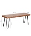 Wohnling eetkamerbank BAGLI massief hout acacia 120 x 45 x 40 cm houten bank natuurproduct Keukenbank in landhuisstijl