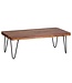 Wohnling salontafel BAGLI massief hout Sheesham 115 cm brede woonkamertafel design metalen poten landelijke stijl bijzettafel