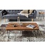 Wohnling salontafel BAGLI massief hout Sheesham 115 cm brede woonkamertafel design metalen poten landelijke stijl bijzettafel