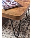 Wohnling salontafel BAGLI massief hout Sheesham 115 cm brede woonkamertafel design metalen poten landelijke stijl bijzettafel