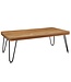 Wohnling salontafel BAGLI massief houten acacia 115 cm brede salontafel design metalen poten landelijke stijl bijzettafel