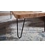 Wohnling salontafel BAGLI massief houten acacia 115 cm brede salontafel design metalen poten landelijke stijl bijzettafel