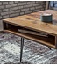 Wohnling Salontafel BAGLI Massief Hout Sheesham 110 cm breed Woonkamer Tafel Design Metalen Poten Landelijke Stijl Bijzettafel Lade