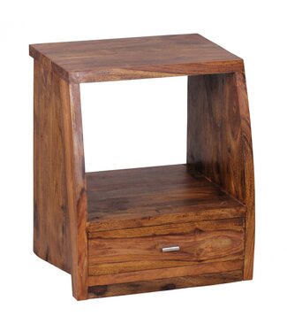 Wohnling Nachtkastje MUMBAI sheeshamhout 53 cm hoog