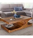 Wohnling salontafel massief hout Sheesham 118 cm brede eettafel ontwerp donkerbruin landelijke stijl tafel