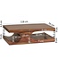 Wohnling salontafel massief hout Sheesham 118 cm brede eettafel ontwerp donkerbruin landelijke stijl tafel