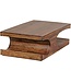 Wohnling salontafel massief hout Sheesham 118 cm brede eettafel ontwerp donkerbruin landelijke stijl tafel
