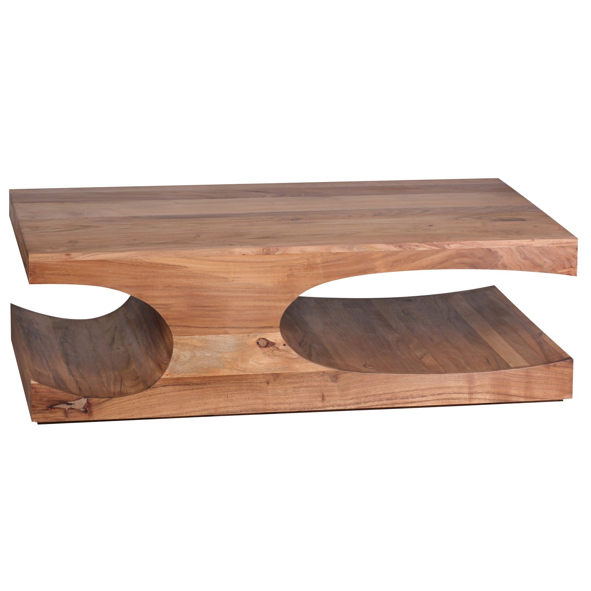 Salontafel acaciahout bruin 118 cm