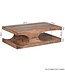Wohnling massief houten salontafel Acacia 118 cm brede eettafel ontwerp donkerbruin landelijke stijl tafel