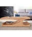 Wohnling massief houten salontafel Acacia 118 cm brede eettafel ontwerp donkerbruin landelijke stijl tafel