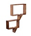 Wohnling set van 2 wandplanken MUMBAI massief houten sheesham houten plank landelijke huisstijl hangende plank echte houten wandplank natuurlijk product