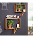 Wohnling set van 2 wandplanken MUMBAI massief houten sheesham houten plank landelijke huisstijl hangende plank echte houten wandplank natuurlijk product
