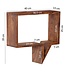 Wohnling set van 2 wandplanken MUMBAI massief houten sheesham houten plank landelijke huisstijl hangende plank echte houten wandplank natuurlijk product