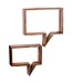 Wohnling set van 2 wandplanken MUMBAI massief houten sheesham houten plank landelijke huisstijl hangende plank echte houten wandplank natuurlijk product