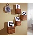 Wohnling set van 4 wandplanken MUMBAI massief houten sheesham houten plank landelijke stijl hangende plank 25cm en 20cm echt houten wandbord