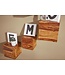 Wohnling set van 4 wandplanken MUMBAI massief houten sheesham houten plank landelijke stijl hangende plank 25cm en 20cm echt houten wandbord